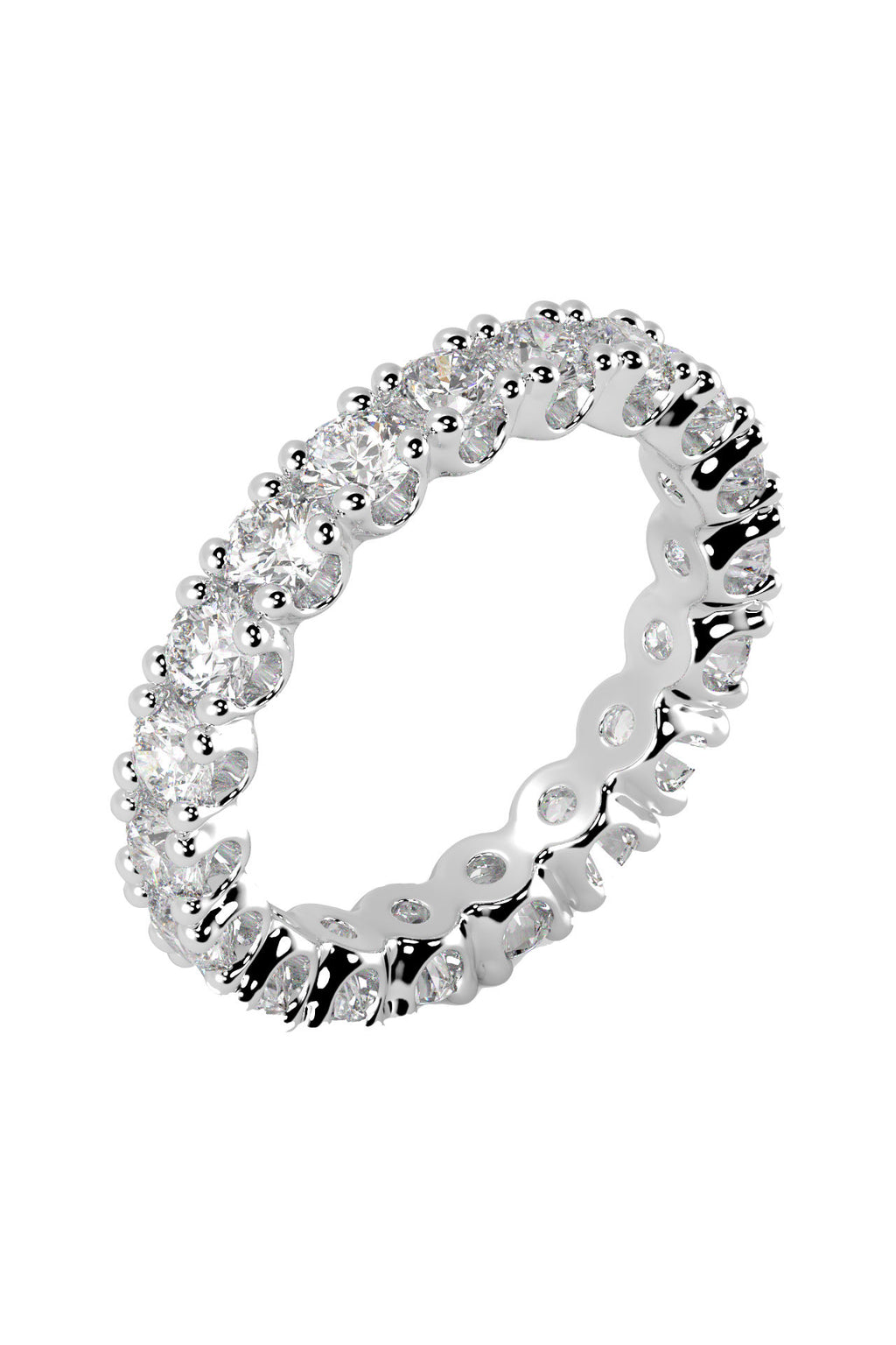 Eternity Band Ring I 18K Weißgold I Labor-Diamanten I 0.10 Kt.