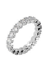 Eternity Band Ring I 18K Weißgold I Labor-Diamanten I 0.10 Kt.