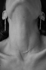 Double Degrade Halskette aus 18K Weißgold mit Labor-Diamanten