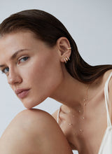 Triple Marquise Line 18K Whitegold Hoops w. Lab-Grown Diamonds