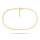 White 18K Gold Plated Anklet w. Zirconia