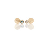 FACET U Arrow White 14K Gold Stud w. Diamond