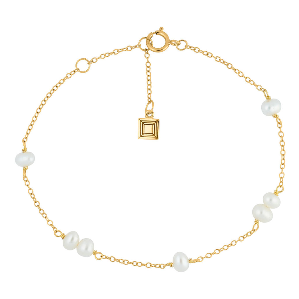 Purity Armband 18K vergoldet I Perlen
