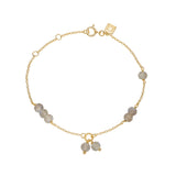 Unicorn 18K Gold Plated Bracelet w. Faceted Labradorite