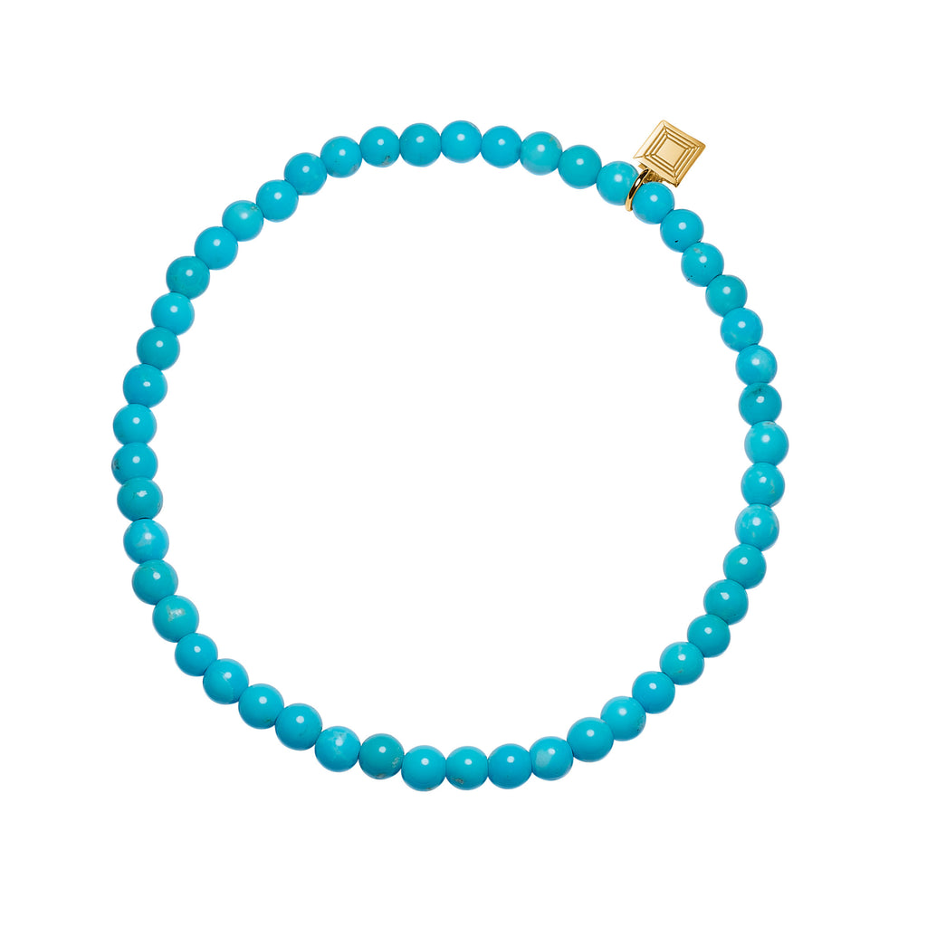 18K Gold Plated Bracelet w. Turquoise