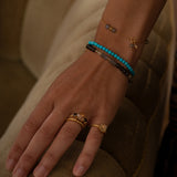 18K Gold Plated Bracelet w. Turquoise