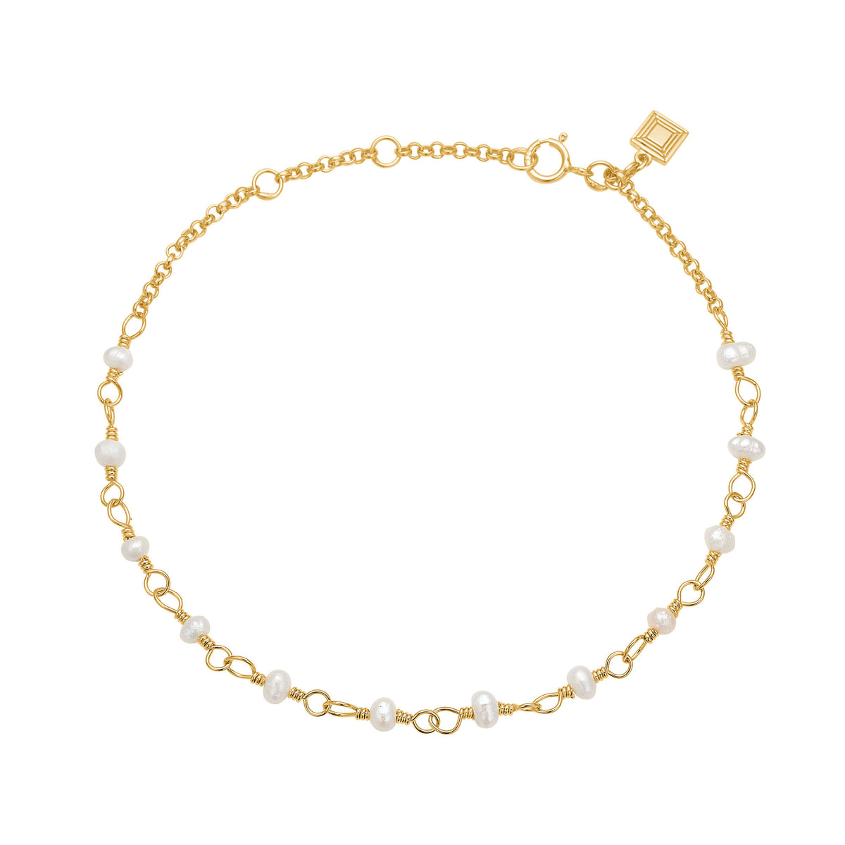 Reef Armband 18K vergoldet mit Perlen