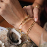 Unicorn 18K Gold Plated Bracelet w. Champagne Quartz