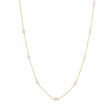 Valentine 18K Gold Plated Necklace w. Quartz