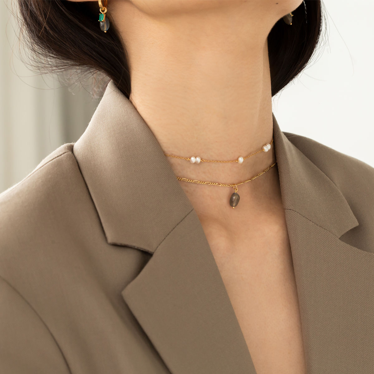 Purity 18K Gold Plated Necklace w. Pearls
