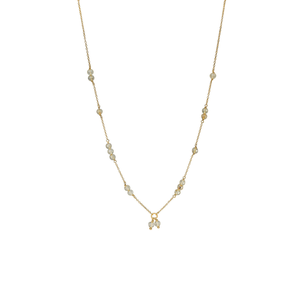 Unicorn 18K Gold Plated Necklace w. Rutile Quartz