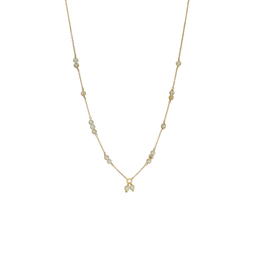 Unicorn 18K Gold Plated Necklace w. Rutile Quartz