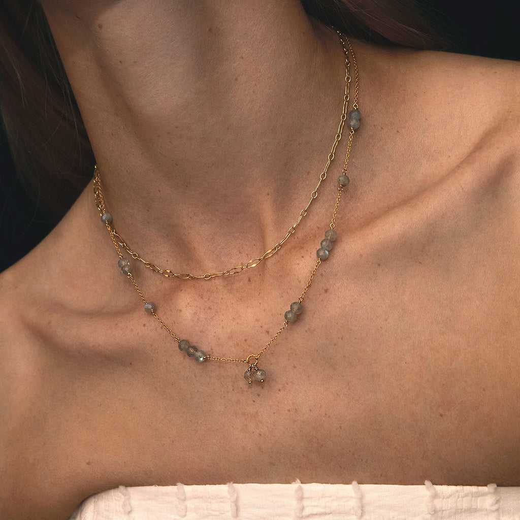 Unicorn 18K Gold Plated Necklace w. Rutile Quartz