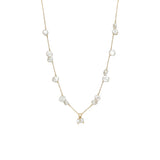 Unicorn 18K Gold Plated Necklace w. Keshi Pearls