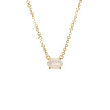 Kæde Regnbue 18K Forgyldt Halskæde m. Månesten