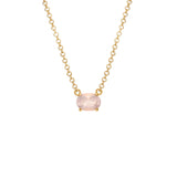 Kæde 18K Forgyldt Halskæde m. Kvarts