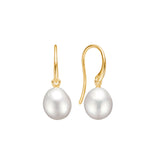 Unicorn 18K Gold Plated Earrings w. Baroque Pearls