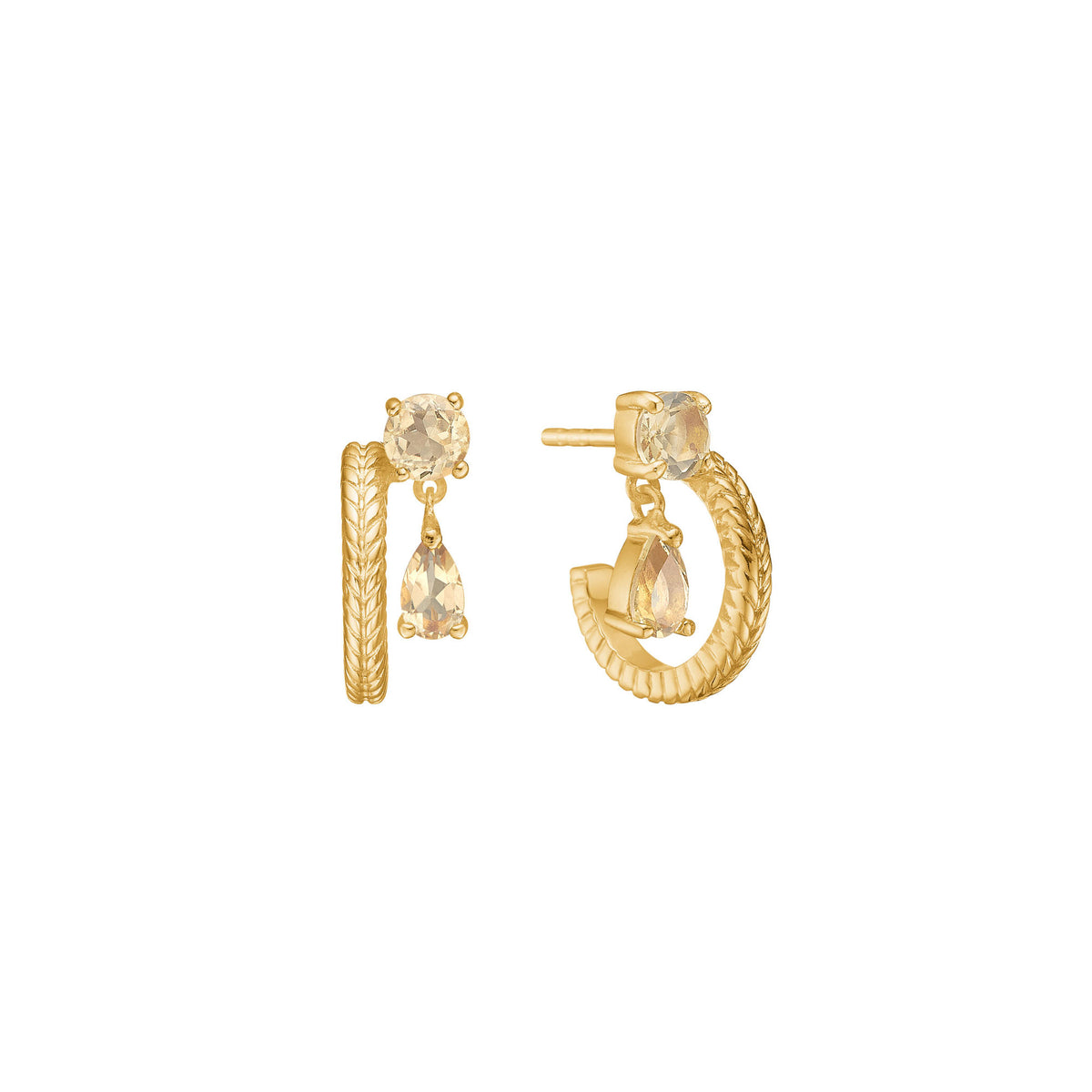 Olalla Hoops 18K vergoldet I Quartz