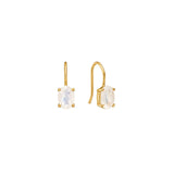 Rainbow 18K Gold Plated Earring w. Moonstone