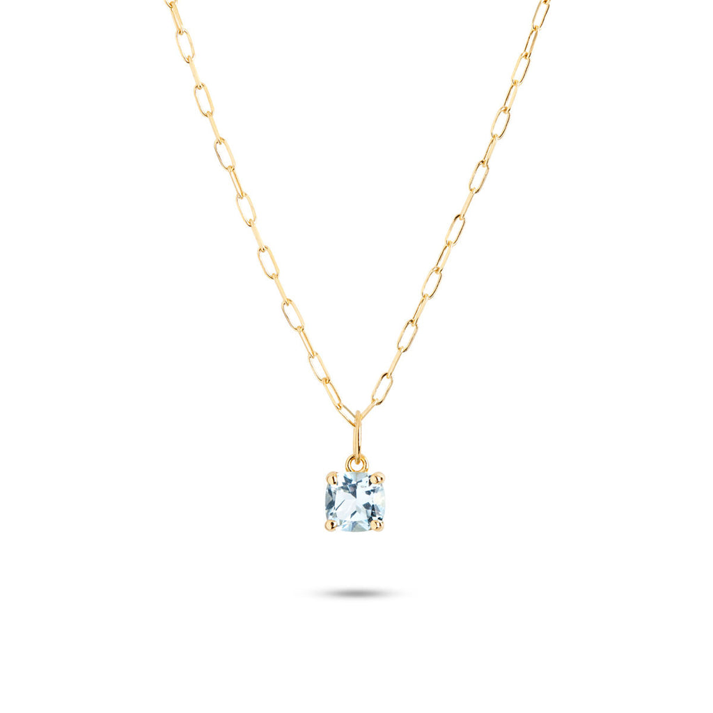 Gem Candy 18K Gold Plated Earring-Pendant w. Topaz