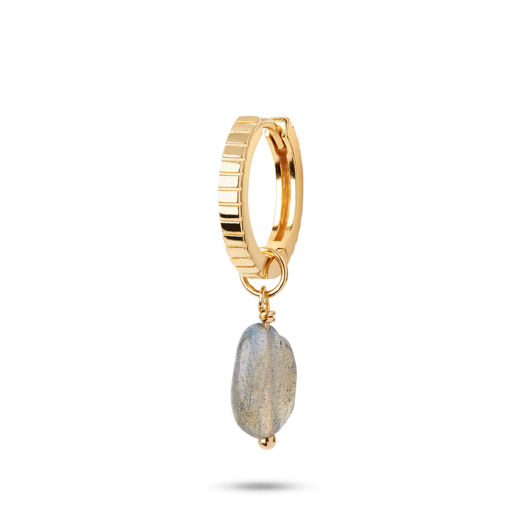 Archive 18K Gold Plated Earring-Pendant w. Laboradorite