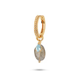 Archive 18K Gold Plated Earring-Pendant w. Laboradorite
