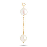 Pearl Jam long 18K Gold Plated Earring-Pendant w. Pearls