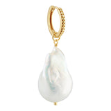 Pearl Jam 18K Gold Plated Earring-Pendant w. Pearl