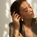 Pearl Jam 18K Gold Plated Earring-Pendant w. Pearl