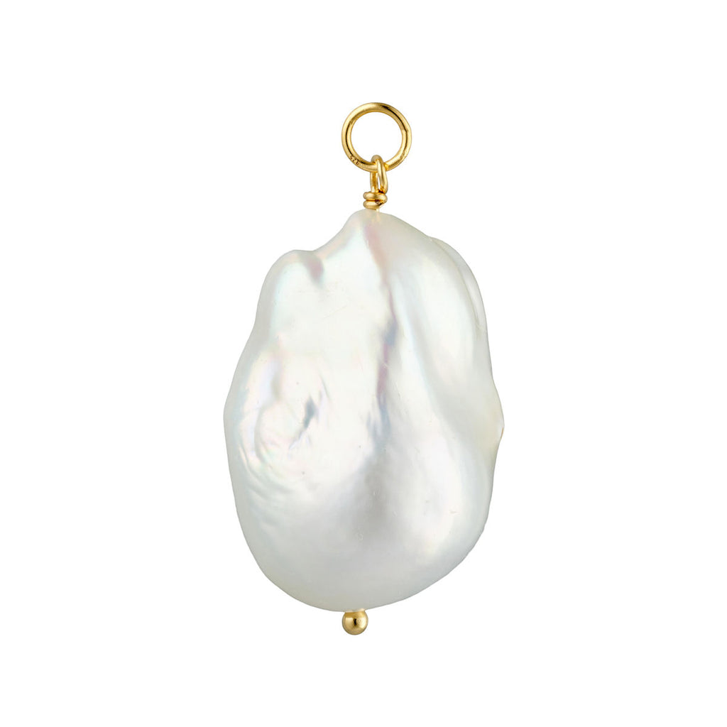 Pearl Jam 18K Gold Plated Earring-Pendant w. Pearl