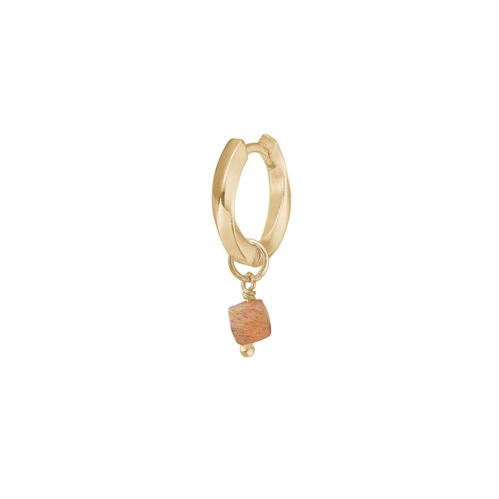 Charm 18K Gold Plated Pendant w. Sunstone