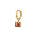 Charm 18K Gold Plated Pendant w. Sunstone