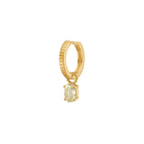 Charm Lemon 18K Gold Plated Pendant w. Quartz
