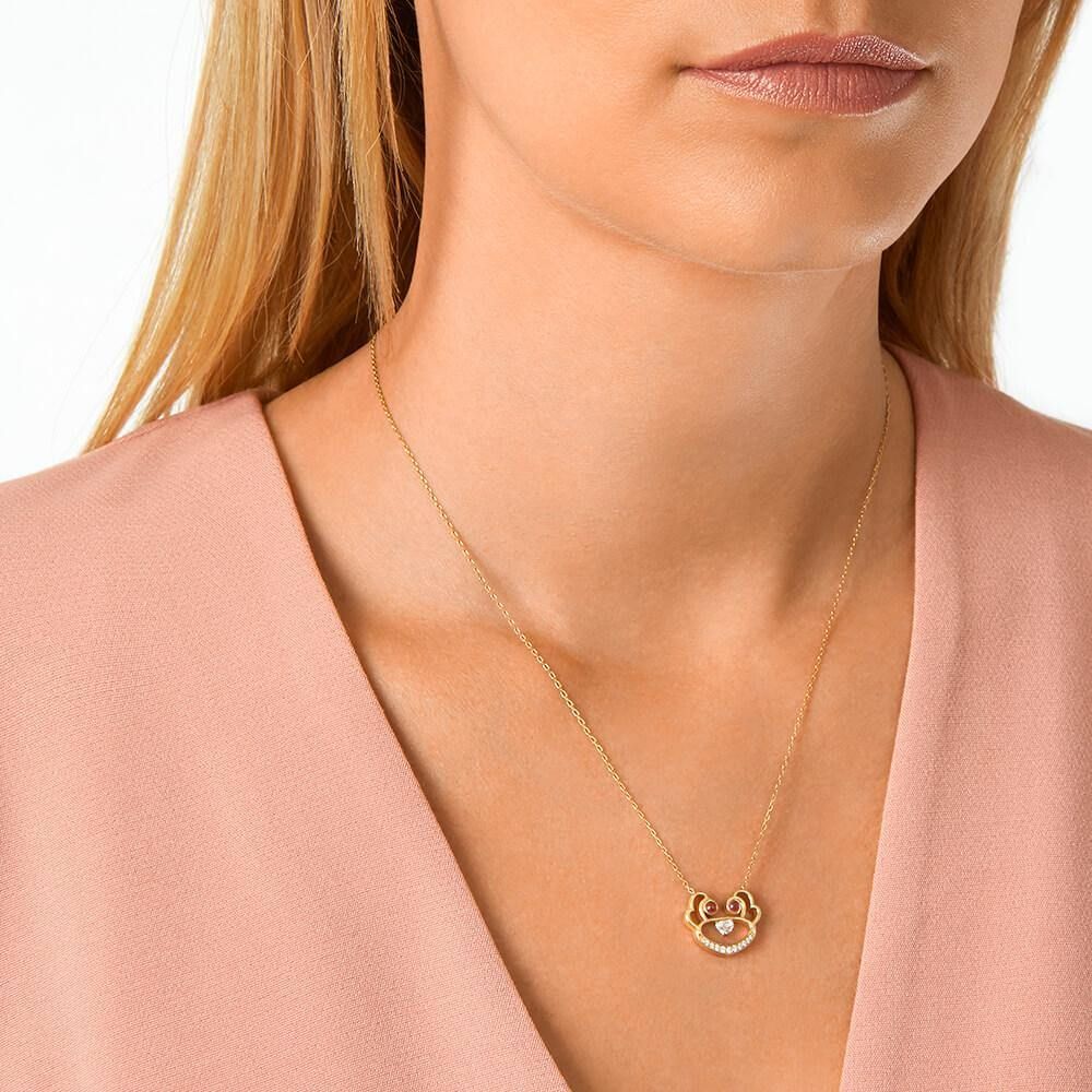 ANIMAUX Koko 18K Gold Necklace w. Diamond & Tourmaline