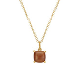 18K Gold Plated Pendant w. Sunstone