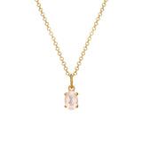 Rose 18K Gold Plated Pendant w. Quartz