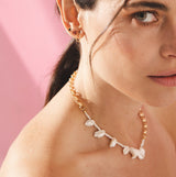 Thalia 18K Gold Plated Necklace w. Pearls