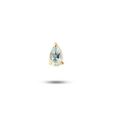Gem Candy Blue 18K Gold Plated Stud w. Topaz