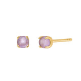 Olalla 18K Gold Plated Studs w. Amethyst