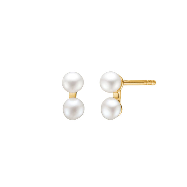 Reef 18K Gold Plated Small Studs w. Pearls