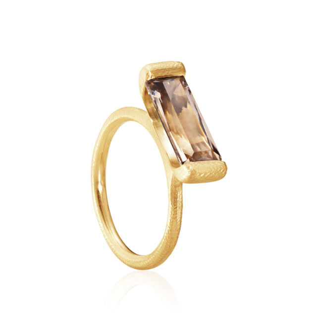 Future 18K Guld Ring m. Kvarts