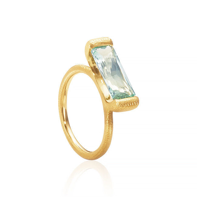 Future 18K Guld Ring m. Beryl