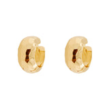 Facet Huggie goldplattiert 18K
