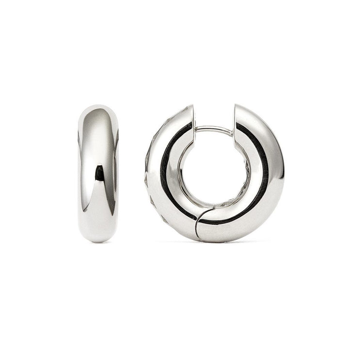 Absolute Big 18K Whitegold Creoles
