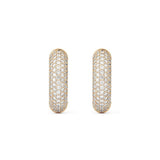Absolute Big 18K Rosegold Creoles w. Diamonds