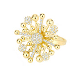Floret Ring 18K vergoldet mit Zirkon