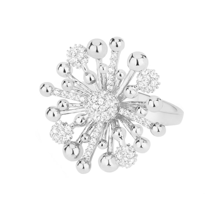 Floret Silberring mit Zirkon