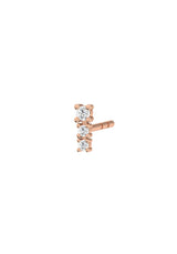 Degrade Piercing 18K Rose Gold Earring w. Lab-Grown Diamonds