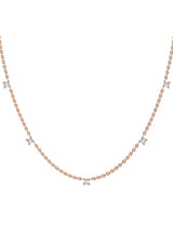 Fived 18K Rosaguld Halskæde m. Lab-Grown Diamanter