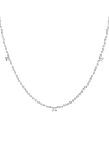 Triplet Halskette aus 18K Weißgold I Labor-Diamanten